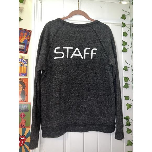 E DC roadies grey sweatshirt womens long sleeve staff sweater womens MEDIUM - Picture 3 of 3